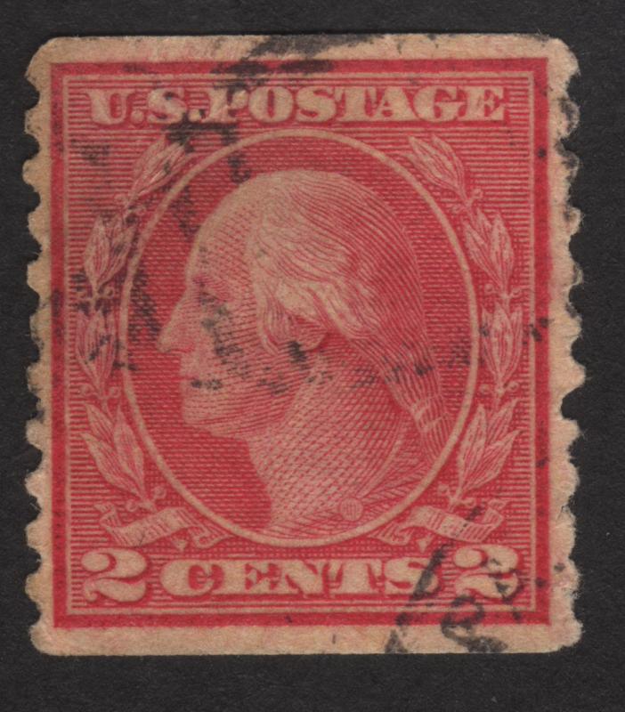 1916 US, 2c stamp, Used, George Washington, Sc 492