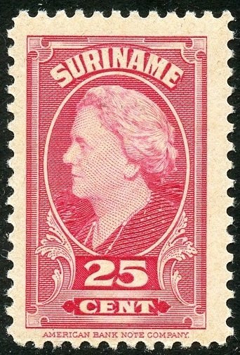 Surinam Scott 197 Unused LHOG - 1945 25c Queen Wilhelmina - SCV $10.00