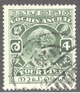 India- Feudatory States, Cochin, Scott #42, Used