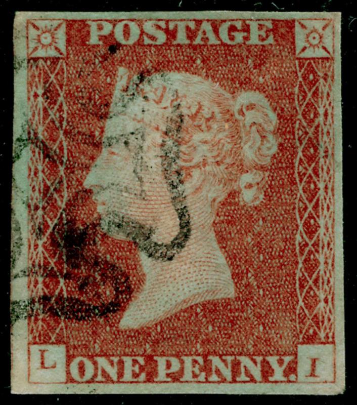 SG8, 1d red-brown PLATE 28, FINE USED. Cat £65. BLACK MX. 4 MARGINS. LI