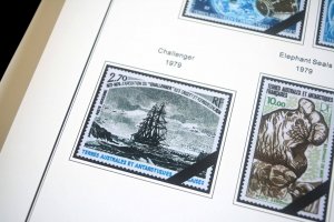 COLOR PRINTED TAAF: FRENCH ANTARCTICA 1955-2010 STAMP ALBUM PAGES (104 il.pages)