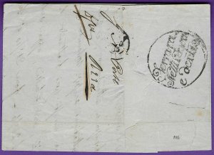 1850 FLS TRIESTE -FERRARA, Cholera FERRARA NETTA FUORI e DENTRO Scarce Origin!