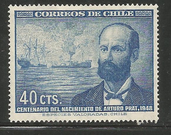 CHILE  251  MINT HINGED,  CENTENARY OF THE BIRTH OF ARTURO PRATT