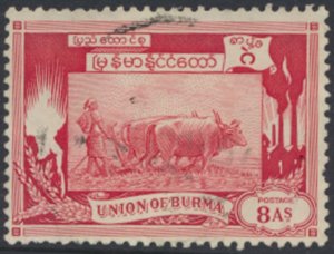 Burma     SC# 111 Rice Ploughing   Used   see details & scans