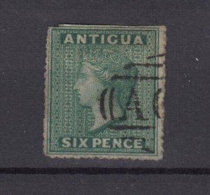 Antigua QV 1863 6d Green SG9 VFU BP9438