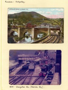 GB Wales GWR RAILWAY Cards{2} Llangollen Ruabon 1907-1979 {samwells} RL107 