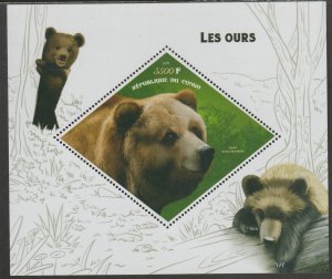BEARS  perf sheet containing one diamond shaped value mnh