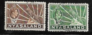 Nyasaland  Protectorate #54-55A (U) CV $4.00