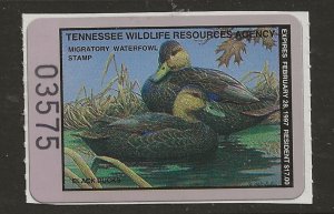 Tennessee TN18  1996  $17.00 State Duck stamp vf mint nh