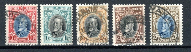 Southern Rhodesia 1933-36 10d to 2s 5d perf 11 1/2 FU CDS