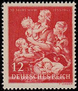 Germany, Sc B246, SG 847 Mint, Not Hinged - 1943 12pf.+38...