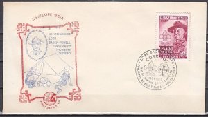 Brazil, Scott cat. C87. Scout Baden Powell issue. First day cover. ^