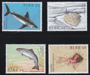 Ireland # 525-528, Shark, Oyster, Salmon & Prawn, NH, 1/2 Cat.