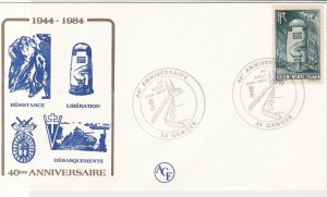 France WW2 40th Anniv. War Icons 34 Ganges Slogan Cancel Stamps Cover R19213