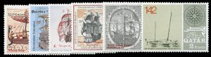 Qatar #126-126E Cat$30.70, 1967 Famous Ships, complete set, never hinged