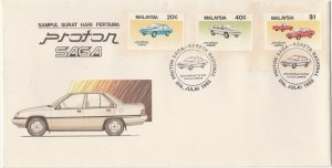 1985 Proton Saga, Malaysia National Car FDC SG#319-321