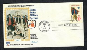 1566 Military Uniforms Unaddressed Fleetwood FDC