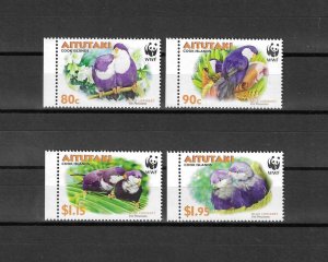 COOK ISLANDS/AITUTAKI 2002 WWF SG 717/20 MNH