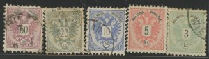 Austria #42-46  Multiple (Reprint)