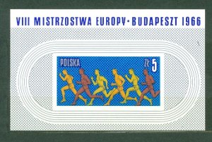 Poland. 1966. Souvenir Sheet MNH.European Athletic Championship.Runner. Sc# 1422