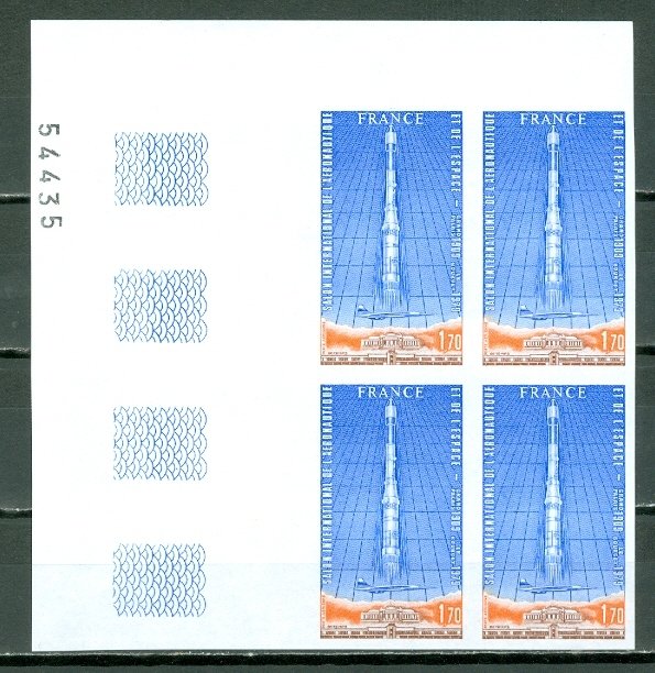 FRANCE 1979 AIR  #C51...IMPERF IMPRINT CORNER BLK...MNH