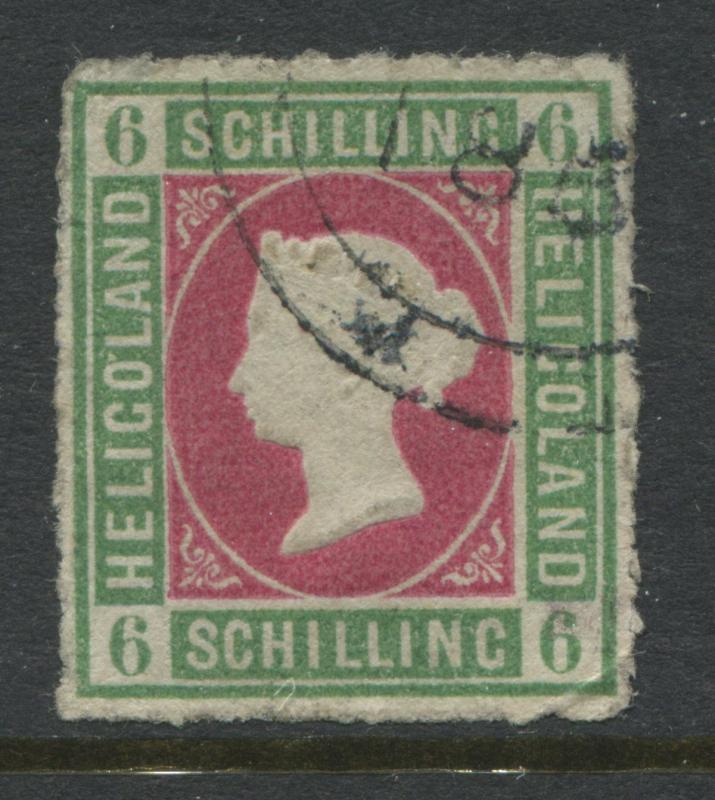 Heligoland QV 1867 6 schillings CDS used