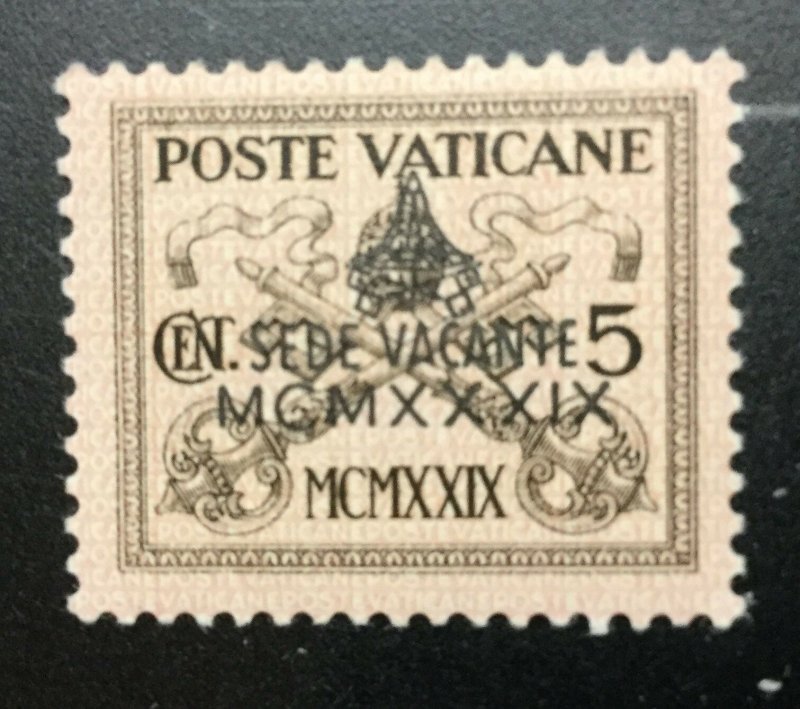 Vatican City Sc# 61 MH (Mint Hinged) 5c Interregnum CV $26