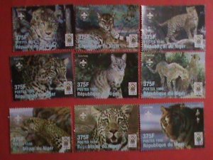 NIGER STAMP 1998 COLORFUL WILD LIFE WITH  SCOUT LOCO CTO -MNH COMPLETE SET.