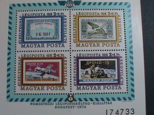 ​HUNGARY-1974-WORLD STAMP DAY MNH S/S SHEET -VERY FINE WE SHIP TO WORLD WIDE