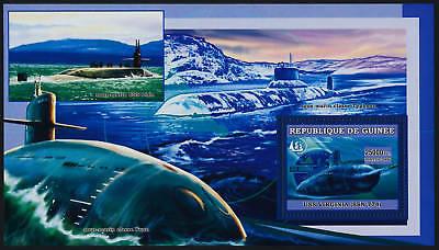 Guinea Submarines s/s MNH USS Virginia, USS Ohio, Russian Typhoon Submarine