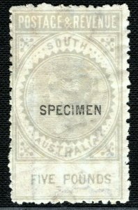 SOUTH AUSTRALIA States QV £5 *Silver* SPECIMEN (1886-96) High Value Mint ABLUE17