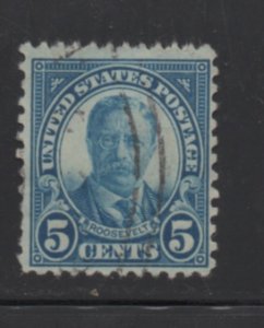 Scott #   637 singles  used