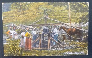 1927 Kingston Jamaica Picture Postcard Cover To Herisan A native Came Mil