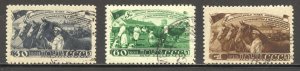 Russia Scott 1265-67 ULHOG(CTO) - 1948 Livestock Five-Year Plan - SCV $20.00