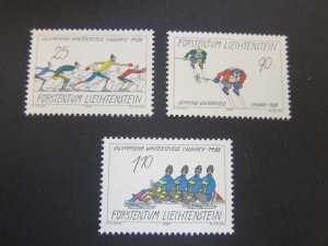 Liechtenstein 1987 Sc 877-79 set MNH