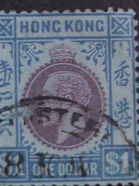 ​HONG KONG-1931 SC#143-91 YEARS OLD-KING GEORGE V- $1 USED VF- VERY OLD