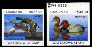 United States, Duck Hunting - State #FL9-10 Cat$17, Florida, 1987-88 $3.50 Ma...