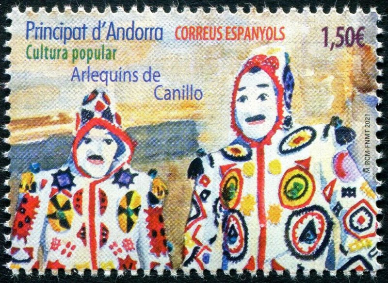 HERRICKSTAMP NEW ISSSUES ANDORRA-SPANISH Harlequins of Canillo