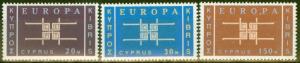 Cyprus 1963 Europa set of 3 SG234-236 Fine & Fresh Mtd Mint