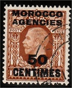 GREAT BRITAIN, Morocco, 1935, used 50c on 5p, Surcharged Scott 431