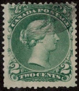 CAN SC #24 U 1868 2c Q Victoria CV $90.00