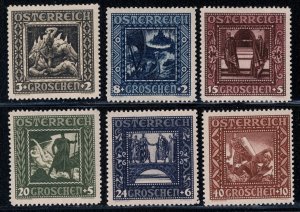 Austria 1926  Scott #B71-76 MH