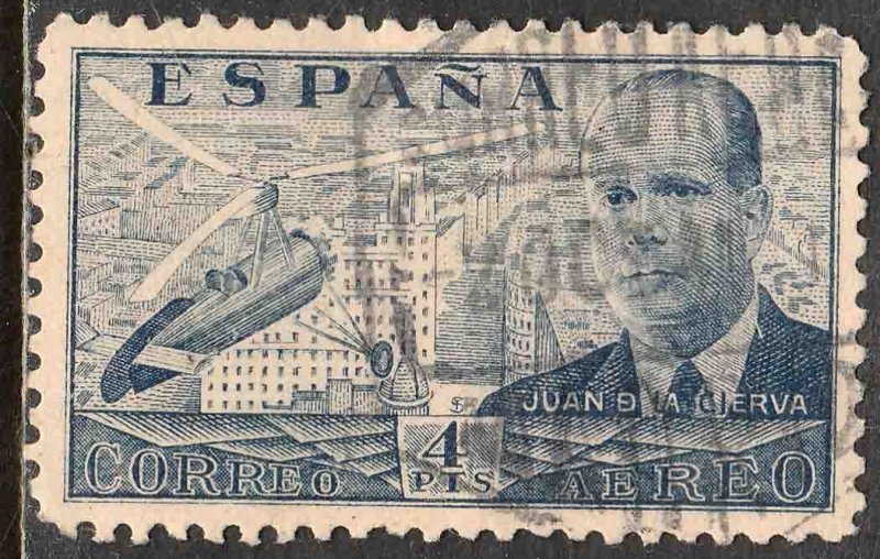 Spain C115, 4Pts De la Cierva Autogiro. Used. F-VF. (115)