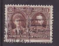 Newfoundland-Sc#147- id24-used 3c KGV & Queen Mary-1928-