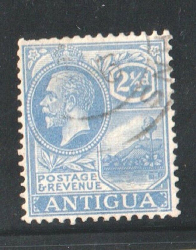 1918 ANTIGUA - S.G:71 - KGV - 21/2d BRIGHT BLUE -  USED