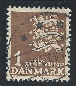Denmark #297 1k Small State Seal