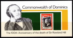 Dominica 1979 Sc#612 Sir Rowland Hill/Penny Black/Stamp on Stamp S/S (1) MNH