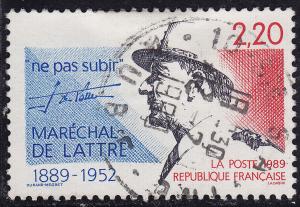 France 2177 Marshal Jean de Lattre de Tassigny 1989