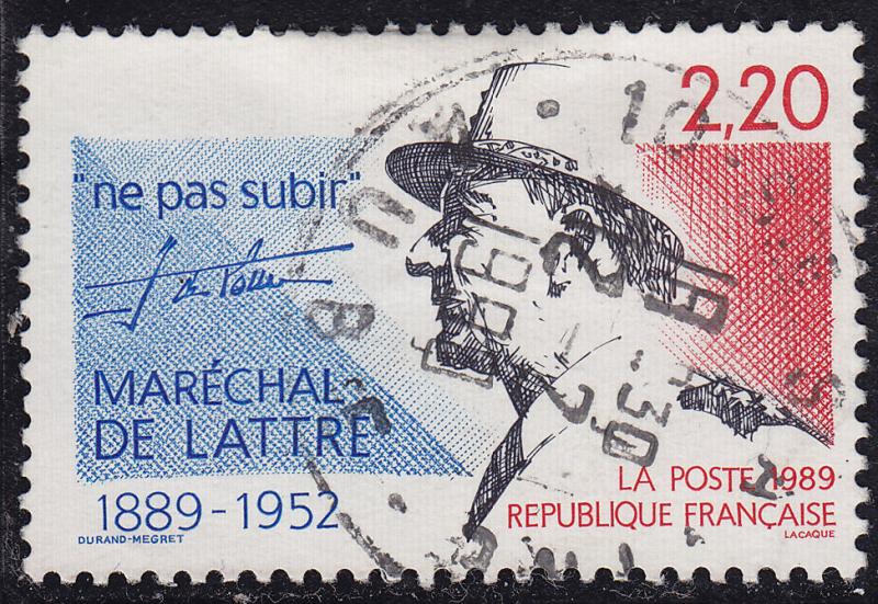 France 2177 Marshal Jean de Lattre de Tassigny 1989