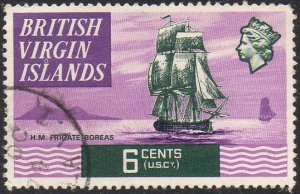 British Virgin Islands 1970 6c HMS Boreas (Captain Nelson, 1784) used